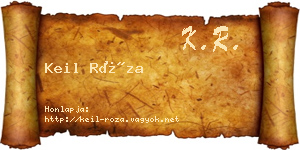 Keil Róza névjegykártya