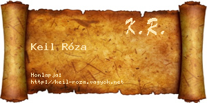 Keil Róza névjegykártya
